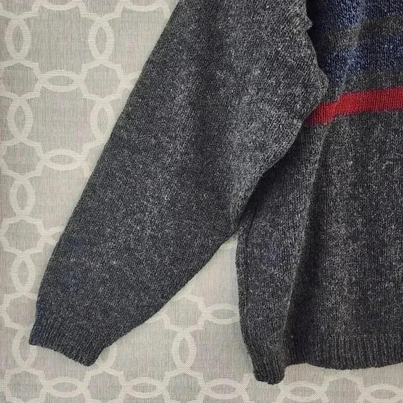 Vintage American Portrait Made In USA Wool Mock Pullover Men's Sweater XL - Picture 4 of 7